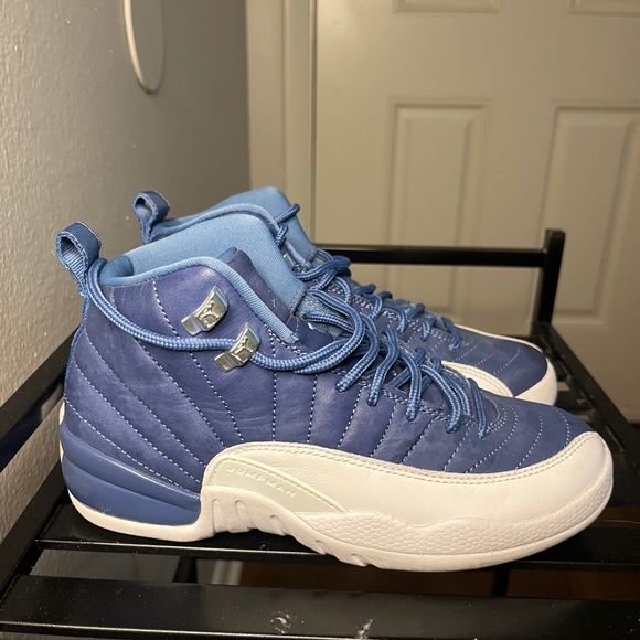 Basketball Sneaker Air Jordan Retro 12 Stone Blue White Air Jordan
